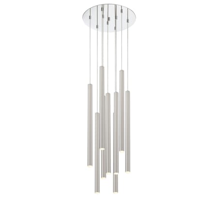 Z-Lite Forest 9 Light Island/Billiard, Chrome & Brushed Nickel 917MP24-BN-LED-9RCH